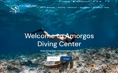 Screenshot: Redesign of amorgos-diving.com