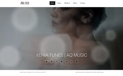 Screenshot: Website development xeniatunes.com
