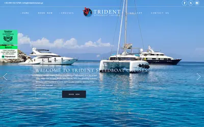 Screenshot: Redesign of tridentcruises.gr